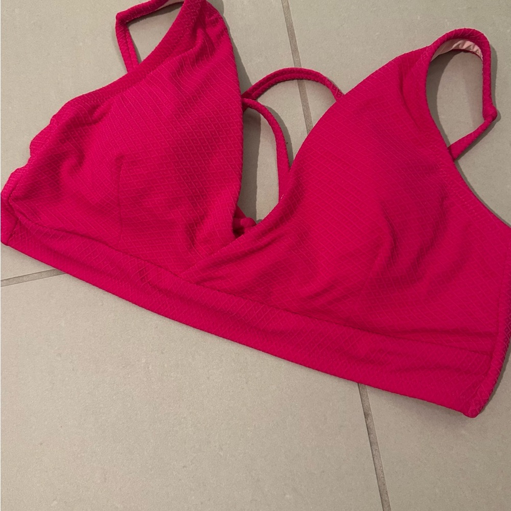 Shade & Shore Red Swim Bra Wireless Comfort